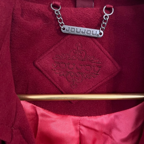 Jou Jou peacoat dark red color Women’s size Large - Picture 6 of 8